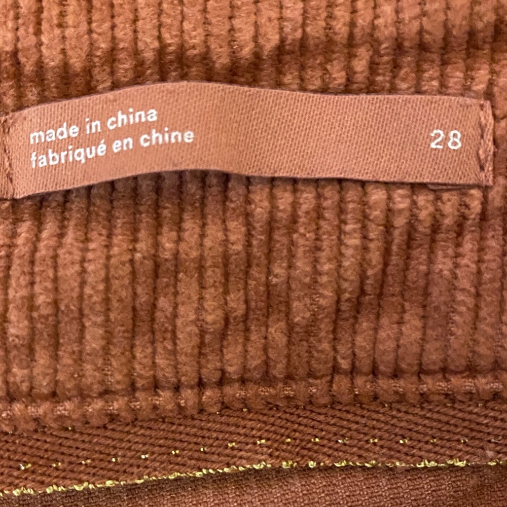 PILCRO Corduroy Straight Leg Ankle Pants 28 - Picture 9 of 15
